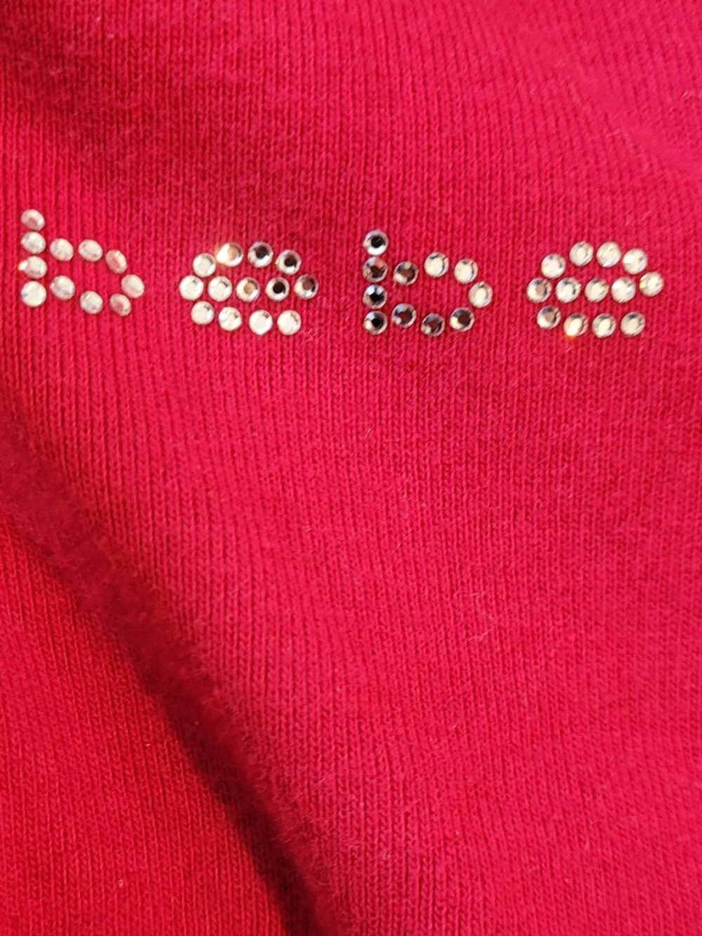 Red BEBE Rhinestone Jacket - Picture 2 of 4